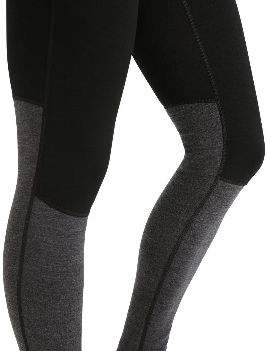 Base Layers Icebreaker 200 ZoneKnit™ Merino Leggings Femme Noir | FR 1848NWYB